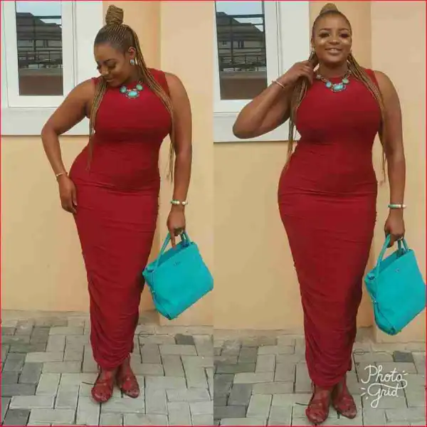 Actress Funke Adesiyan Is Curvy As She Stuns In Red Outfit. Fans React (Photos)
